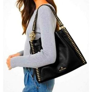 Michael Kors Mina Pebbled Purse silver hardware